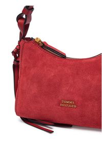 TOMMY HILFIGER - Tommy Hilfiger Torebka Th Statement Mini Should Bag Sue AW0AW18823 Granatowy. Kolor: niebieski. Materiał: skórzane, zamszowe #5