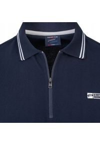 Koszulka Polo - Męska - Pako Jeans - Granatowa, Dekolt na Zamek. Okazja: na co dzień. Typ kołnierza: polo. Kolor: niebieski. Materiał: bawełna. Styl: casual #5