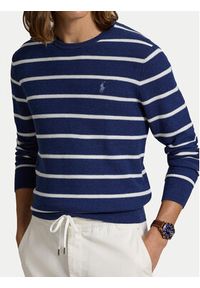 Polo Ralph Lauren Sweter 710955764001 Niebieski Regular Fit. Typ kołnierza: polo. Kolor: niebieski. Materiał: bawełna