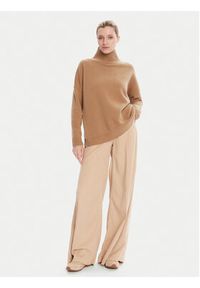 Weekend Max Mara Golf Borgia 2525366112 Beżowy Relaxed Fit. Typ kołnierza: golf. Kolor: beżowy. Materiał: wełna #5