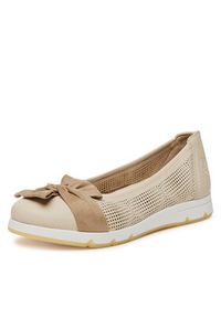 Rieker Baleriny CEO-L3066-60 Beżowy. Kolor: beżowy. Materiał: materiał #5