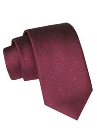 Męski Krawat Angelo di Monti - Bordowy, Delikatne Kwiaty. Kolor: czerwony. Materiał: tkanina. Wzór: kwiaty. Styl: elegancki, wizytowy #1