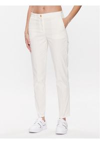 TOMMY HILFIGER - Tommy Hilfiger Chinosy WW0WW37763 Écru Slim Fit. Materiał: lyocell, bawełna