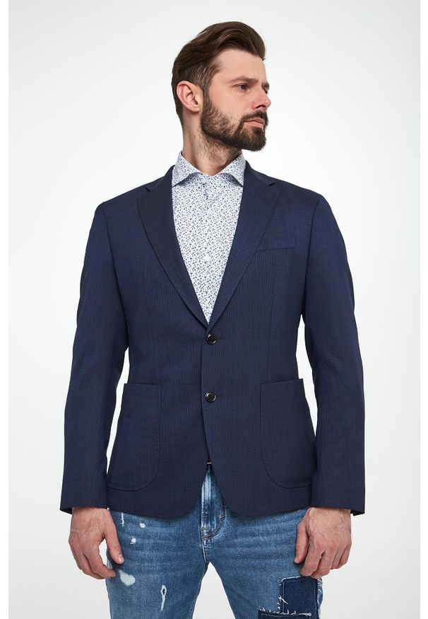 Marynarka męska wełniana Hoverest JOOP!. Materiał: wełna