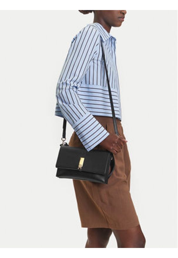 TOMMY HILFIGER - Tommy Hilfiger Torebka AW0AW16893 Czarny. Kolor: czarny. Materiał: skórzane