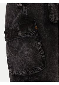 Alpha Industries Szorty jeansowe Canvas Acid Short 156259 Czarny Regular Fit. Kolor: czarny. Materiał: bawełna