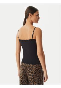 Adidas - adidas Top KC6437 Czarny Slim Fit. Kolor: czarny. Materiał: bawełna #3