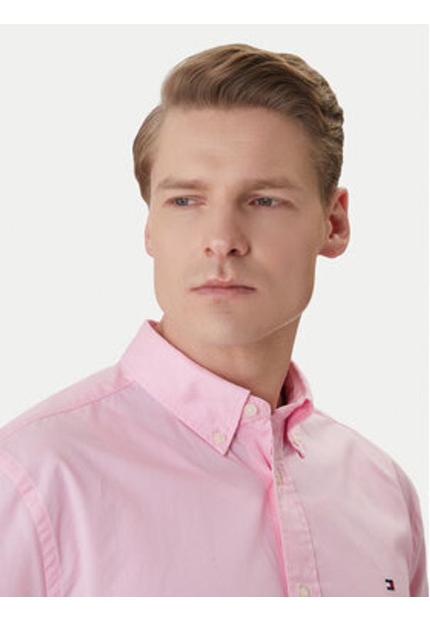 TOMMY HILFIGER - Tommy Hilfiger Koszula MW0MW42630 Różowy Regular Fit. Kolor: różowy. Materiał: bawełna
