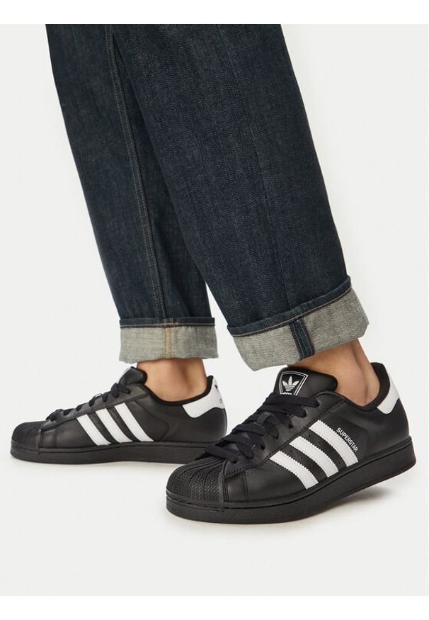 Adidas - adidas Sneakersy Superstar II JI0079 Czarny. Kolor: czarny. Materiał: skóra. Model: Adidas Superstar