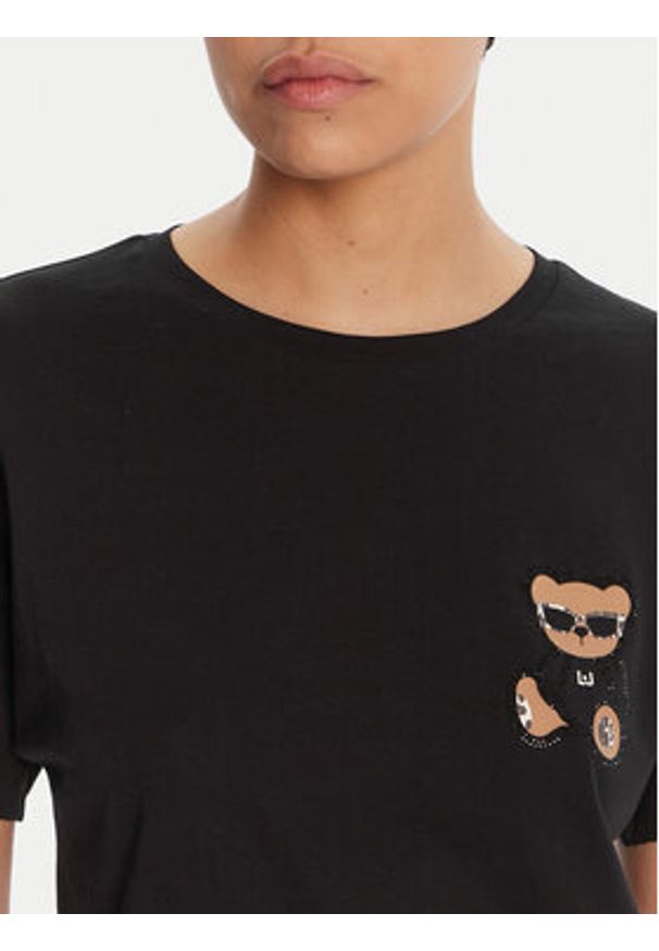 Liu Jo T-Shirt MF5416 JS923 Czarny Regular Fit. Kolor: czarny. Materiał: bawełna