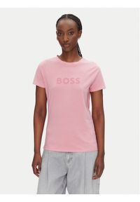 BOSS T-Shirt C_Elogo_5 50501139 Fioletowy Regular Fit. Kolor: fioletowy. Materiał: bawełna
