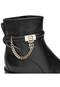 MICHAEL Michael Kors Botki Hamilton Flat Bootie 40F3HAME5L Czarny. Kolor: czarny. Materiał: skóra #5