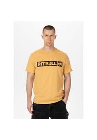 PITBULL - Koszulka bawełniana sportowy t-shirt dla dorosłych Hilltop. Kolor: czarny, żółty, wielokolorowy. Materiał: bawełna