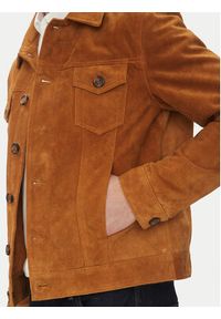 Serge Pariente Kurtka skórzana Jeans Brązowy Regular Fit. Kolor: brązowy. Materiał: skóra #6