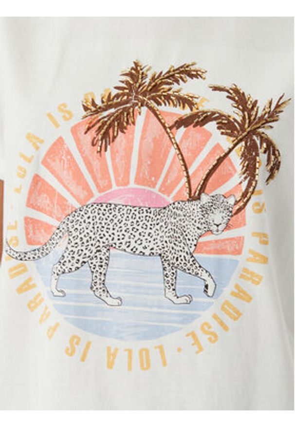 LOLA CASADEMUNT T-Shirt LS2615019 Biały Regular Fit. Kolor: biały. Materiał: bawełna