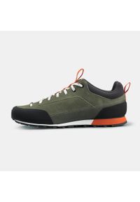 quechua - Buty turystyczne męskie Arpenaz 500 Revival. Okazja: na spacer. Kolor: pomarańczowy, zielony, wielokolorowy, brązowy. Materiał: kauczuk, syntetyk. Sport: turystyka piesza