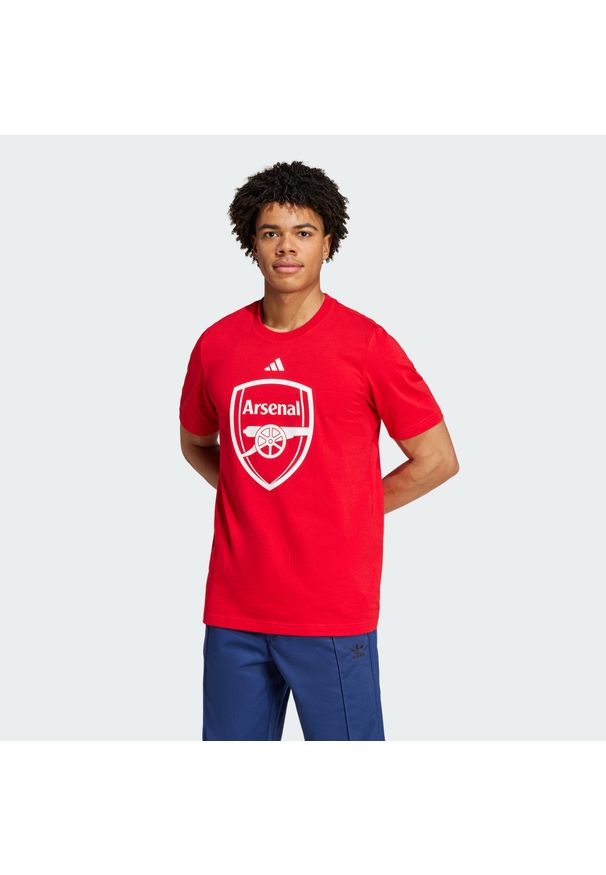 Adidas - Koszulka Arsenal DNA Graphic. Kolor: czerwony. Materiał: dzianina. Sport: piłka nożna