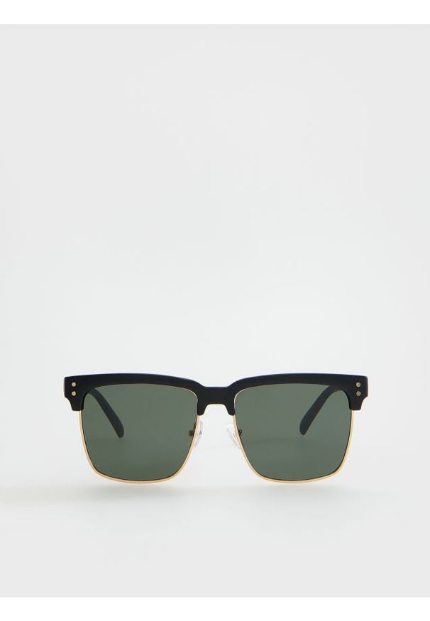 Reserved - Okulary przeciwsłoneczne clubmaster - czarny. Kolor: czarny