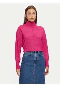 YAS Golf 26030703 Różowy Relaxed Fit. Typ kołnierza: golf. Kolor: różowy. Materiał: syntetyk #1