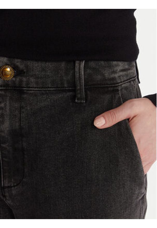 Artigli Jeansy Palazzo Vita Alta ADDE003646 Czarny Wide Leg. Kolor: czarny