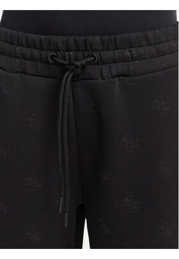 Guess Spodnie dresowe V6YB10 K4295 Czarny Regular Fit. Kolor: czarny. Materiał: syntetyk