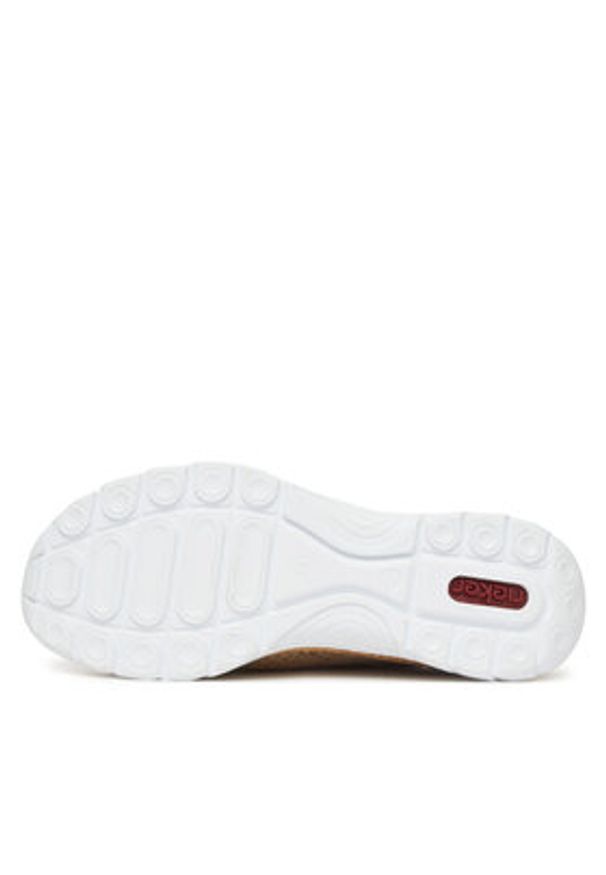 Rieker Sneakersy N42V1-92 Beżowy. Kolor: beżowy. Materiał: materiał, syntetyk