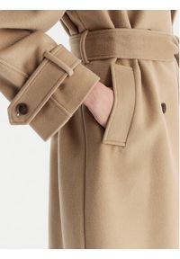 Marella Płaszcz wełniany Tenna 2523016071 Beżowy Regular Fit. Kolor: beżowy. Materiał: wełna