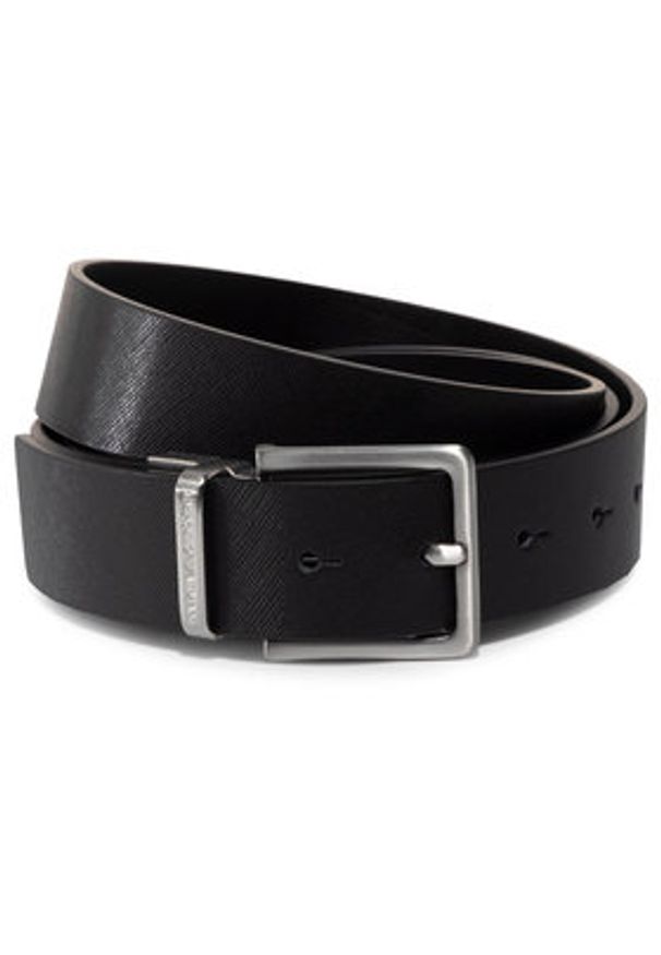 Emporio Armani Pasek Męski Y4S270 YLP4X 88001 Czarny. Kolor: czarny. Materiał: skóra