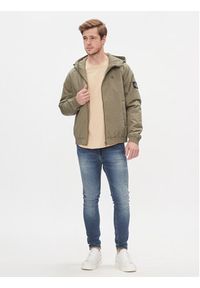 Calvin Klein Jeans Kurtka przejściowa Hooded Padded Harrington J30J324698 Zielony Regular Fit. Kolor: zielony. Materiał: syntetyk #4