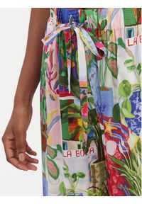 Seafolly Spodnie materiałowe La Boca 55599-PA Kolorowy Wide Leg. Materiał: wiskoza. Wzór: kolorowy #2