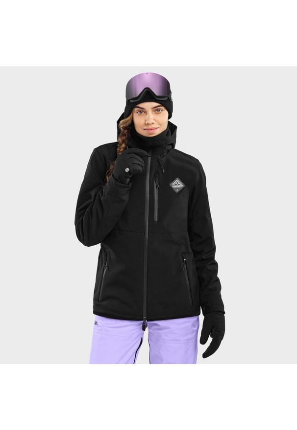 SIROKO - Kurtka snowboardowa damska W2-W McKinley. Kolor: czarny. Materiał: materiał, softshell. Sport: snowboard
