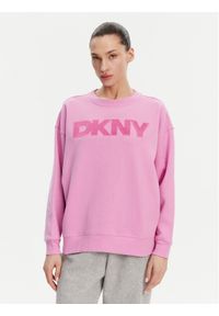 DKNY Bluza DP5T1140 Różowy Regular Fit. Kolor: różowy. Materiał: syntetyk