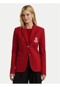 Lauren Ralph Lauren - LAUREN RALPH LAUREN Marynarka 200797305026 Czerwony Slim Fit. Kolor: czerwony. Materiał: bawełna