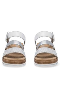 Remonte Sandały D0Q55-90 Srebrny. Kolor: srebrny. Materiał: materiał #6