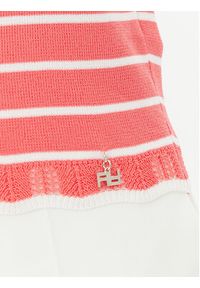 Artigli - ARTIGLI Sweter ACMA001916 334 Koralowy Regular Fit. Kolor: pomarańczowy. Materiał: wiskoza #5