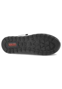 Czarne Sneakersy Rieker Stylowe Ocieplane Obuwie Damskie. Okazja: na co dzień. Zapięcie: zamek. Kolor: czarny. Materiał: syntetyk, lakier, materiał #4