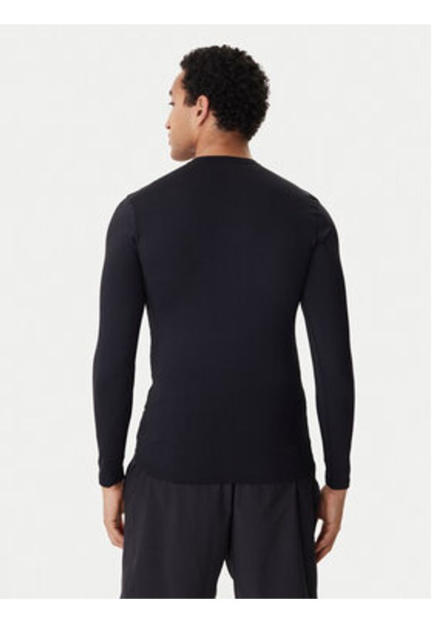 Reebok Koszulka techniczna RK25598CCM Czarny Slim Fit. Kolor: czarny. Materiał: syntetyk