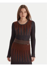 Fracomina Sweter FS25WT7007K558Q7 Niebieski Slim Fit. Kolor: niebieski. Materiał: syntetyk