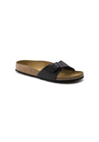 Klapki damskie Birkenstock Madrid BS. Kolor: czarny, wielokolorowy, beżowy. Materiał: syntetyk, materiał