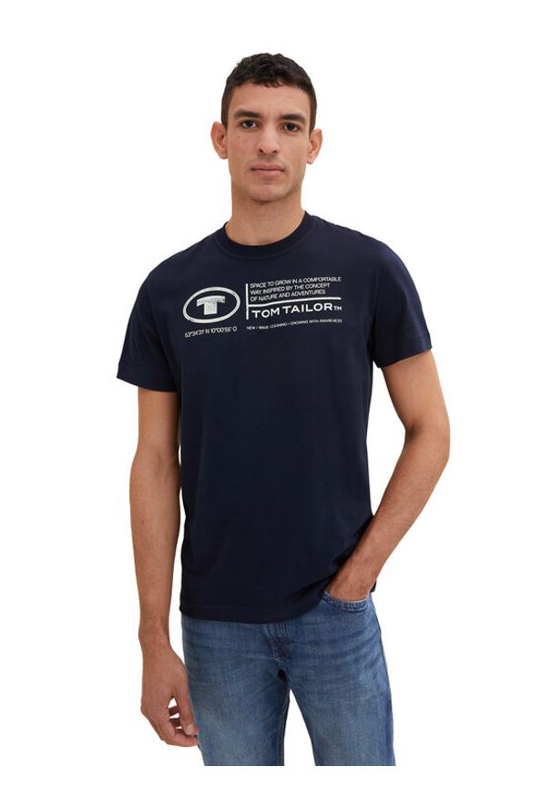 Tom Tailor T-Shirt 1035611 Niebieski Regular Fit. Kolor: niebieski. Materiał: bawełna