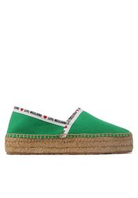 Love Moschino - LOVE MOSCHINO Espadryle JA10323G1GJH0850 Zielony. Kolor: zielony. Materiał: materiał #1