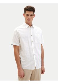 Tom Tailor Koszula 1042351 Biały Regular Fit. Kolor: biały. Materiał: bawełna #6