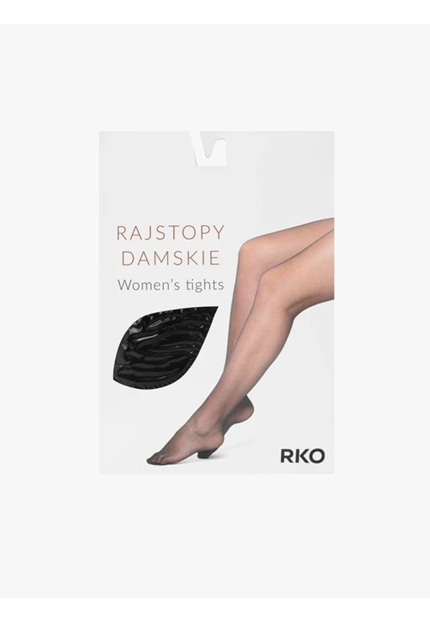 Ryłko - Czarne klasyczne rajstopy 50 DEN. Kolor: czarny. Materiał: materiał, nylon, bawełna, elastan