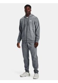 Bluza fitness męska Under Armour Essential Fleece Full Zip Hood. Typ kołnierza: kaptur. Kolor: szary. Sport: fitness