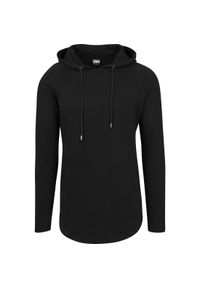 Urban Classics - Bluza z kapturem Urban Classic long shaped terry. Typ kołnierza: kaptur. Kolor: czarny #1