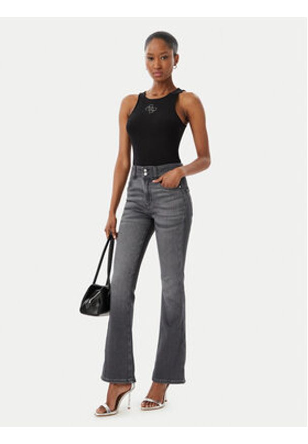 Guess Jeansy W6RA3I D6921 Szary Wide Leg. Kolor: szary