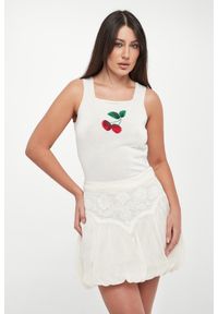 Twinset Milano - Top damski z nadrukiem czereśni TWINSET. Wzór: nadruk #1