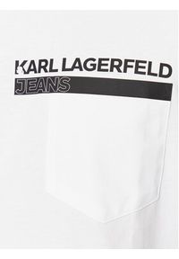 Karl Lagerfeld Jeans T-Shirt 235D1701 Biały Regular Fit. Kolor: biały. Materiał: bawełna #4