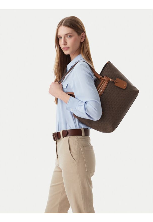 MICHAEL Michael Kors Torebka Jet Set 30S6GTVT2B Brązowy. Kolor: brązowy. Materiał: skórzane