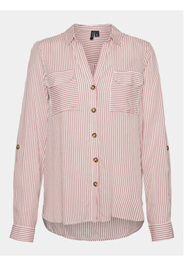 Vero Moda Koszula Bumpy 10275283 Różowy Regular Fit. Kolor: różowy. Materiał: wiskoza